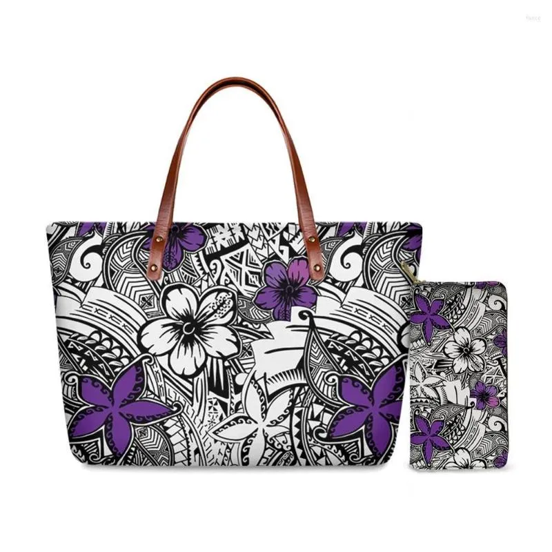 Borsoni Hycool Polinesiana tradizionale borsa a mano tribale Borsa da donna di design di lusso 2023 Personalizza la pelle da donna