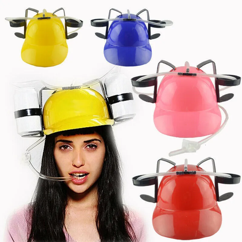 Save Big on Bulk Drinking Hat With Straws Cool Straw Hats Guzzler Helmet  Novelty Drinking Hat For Parties, Birthdays, Unique Coke Beer Holder, Fun 