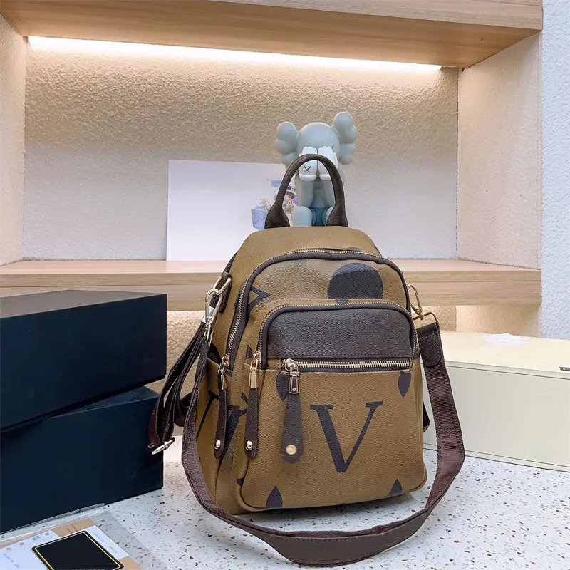 Zaino In Pelle Genuina Con Design Dei Fiori Borsa Da Viaggio