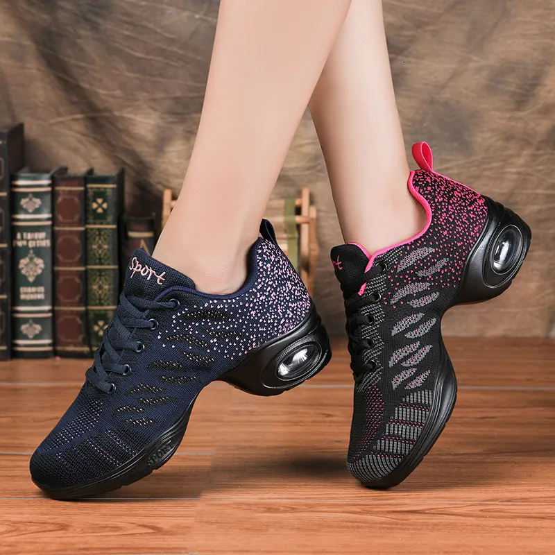 Sneakers 632 Dance for Women Flying Woven Mesh Bekväm modern jazzdans Girls Ladies Outdoor Sports Shoes 230411