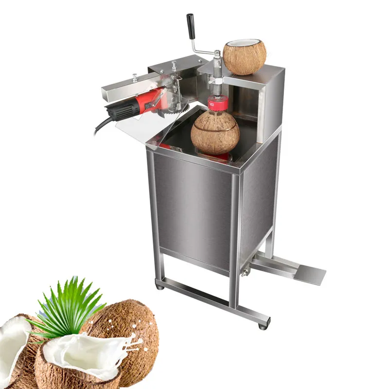 Commercial Coconut Opening Machine Coconut Shell Öppna hela automatiska kokosnöt Öppna lock Maskin Rostfritt stål