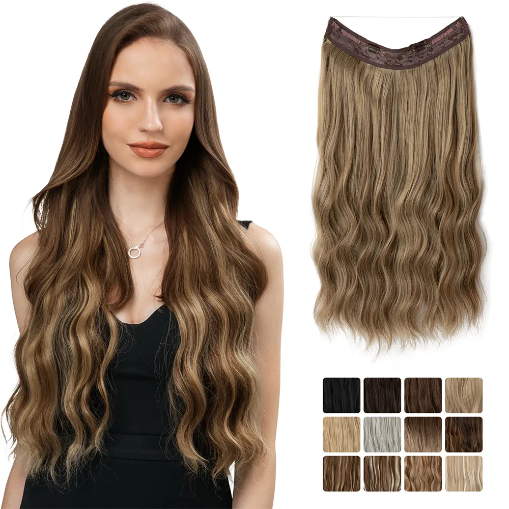 High Quality Womens Corn Hot Fish Thread Long Curly Wig Natural, Invisible,  Easy To Wear Chemical Fiber Invisible Halo Hair Extensions For Parties And  Festivals From Joanbeautyhair, $20.81
