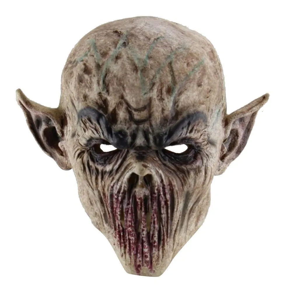 Party Masks Halloween Mask Horror Alien Latex Face Cover Cosplay Masquerade Costume Prop For Decoration Scary Headgear 230411