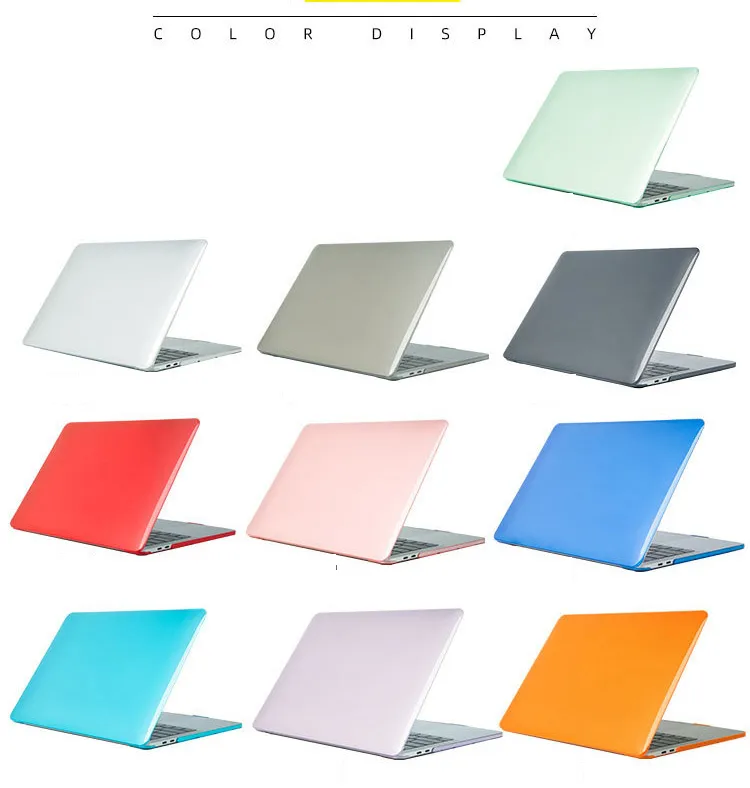 Capa dura cristalina para novo macbook pro touch bar 13.3 air 15.4 pro retina 12 polegadas capa protetora completa para laptop