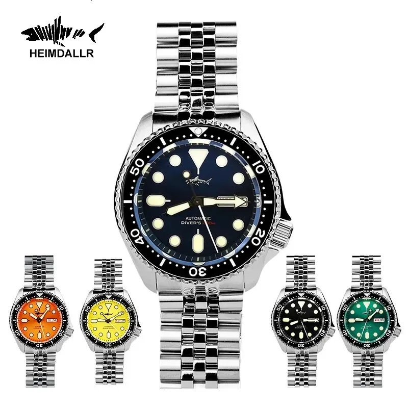 Watch Bands HEIMDALLR Skx007 Men NH36 Movement Sharkey Ceramic Bezel 200M Waterproof Sapphire Automatic Mechanical Dive for 231110