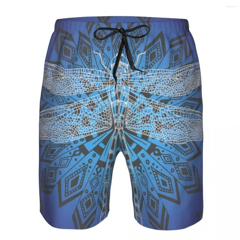 Herenshorts 2023 zomerbadmode Handgetekende Dragonfly Beachwear Zwembroek Herenzwempak