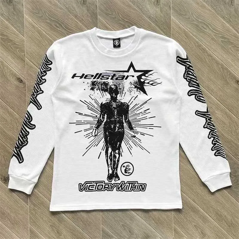 Mens T-Shirts Hellstar Long Sleeve T-shirt Big Print Hell Star