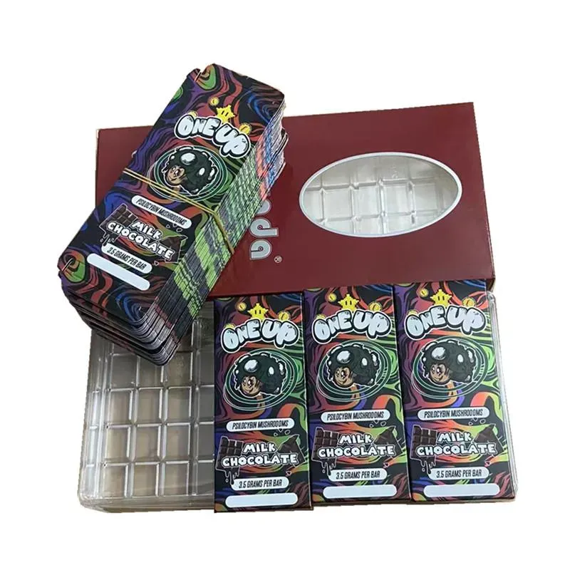 wholesale One Up Chocolate Mold Mould Compitable milk Chocolate Packing Boxes Wrapper Mushroom Bar 3.5G 3.5 grams Oneup Packaging Pack Package Box wholesale