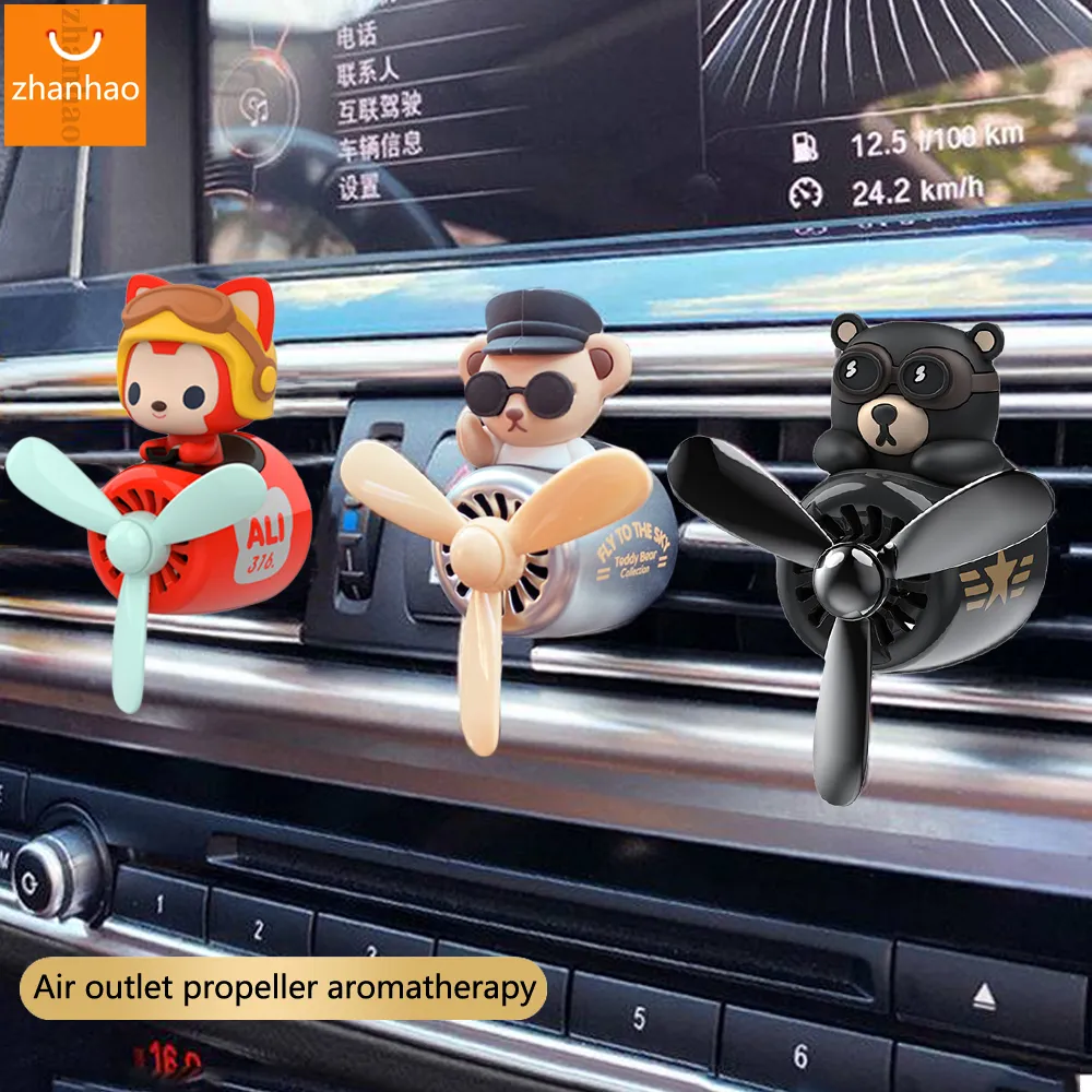 Новый 1PC CAR Air VESTER Освидетель TEDDY BEAR PILOT Вращающийся винт -винт -аромат