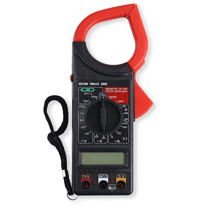 Freeshipping Digital Clamp Meter Multimeter AC DC Test Tool Electrical Prortable Electrical Multimeter Tester Tools Lfqet