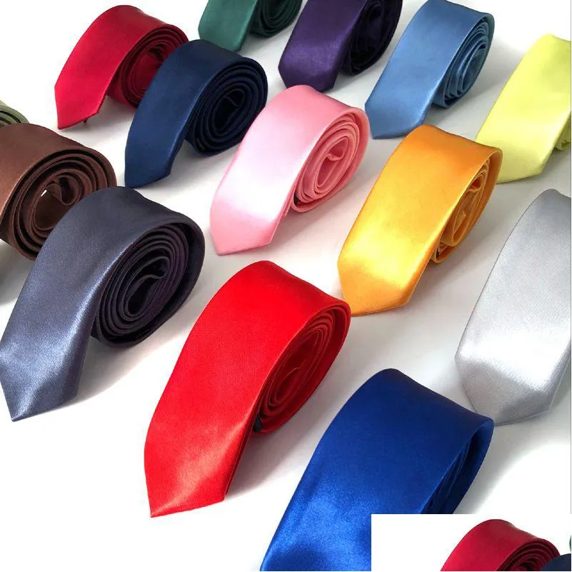 35Colors Mens Neck Tie 145x5cm Man Paisley Slyckor Solid Classic Business Casual Wedding Ties Drop Delivery Dhiye