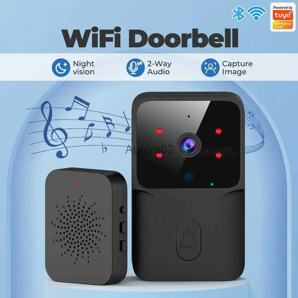 Doorbells 1080p Tuya Akıllı Kablosuz Görsel Kapı Zili Gece Görüşü ve İki Yönlü Sesli Ucuz Düşük Güç Tüketimi YQ231111