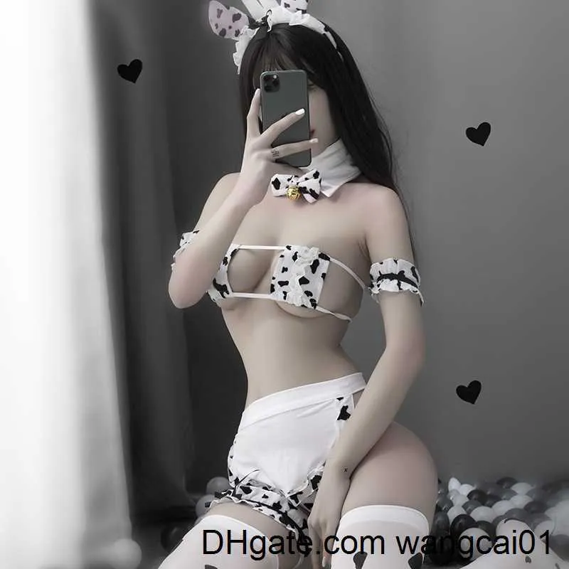 Autres Culottes Lingerie Sexy Japonaise Sexy Vache Mignonne Vent Sty Cosplay Sexy Trois Points Passion Uniforme Tptation Costume Sao Lingerie De Noël