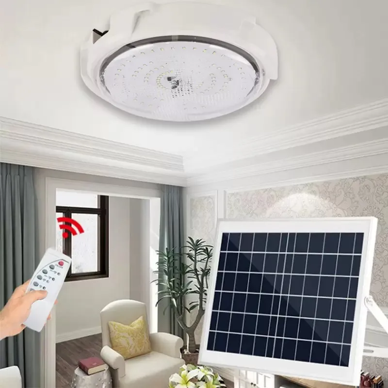 Solar Garden Lights Ceiling Light Indoor Outdoor 50W 100W 150W 200W with Remote Control Decoration Lighting for Garage Garden