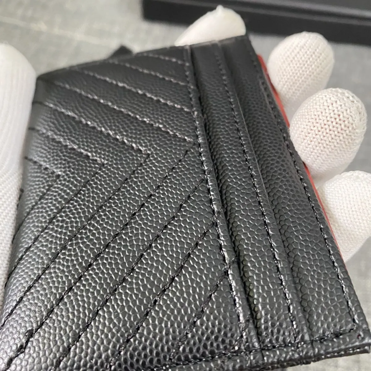 Luxury Card Holder Designer Wallet Luxury Man Woman Coin wallets Pebbled Business Card Case Leather purse Credit Cardholder Passport Bag no box