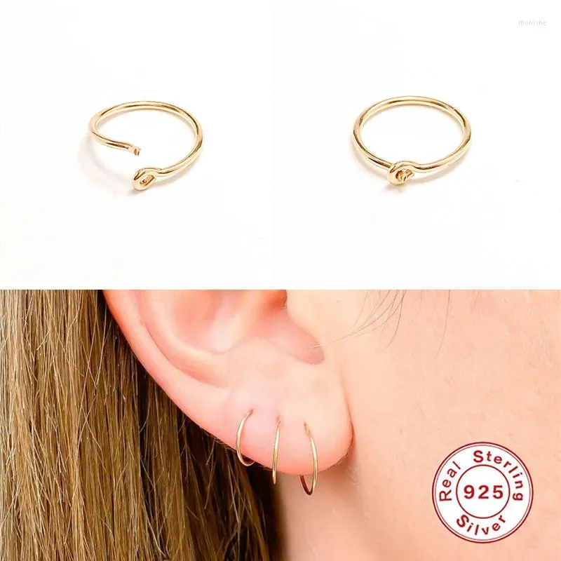 Hoop Earrings 2023 Fashion Original S925 Sterling Silver Set Vintage Design Gothic Kpop Celebrity Unisex Jewelry For Women