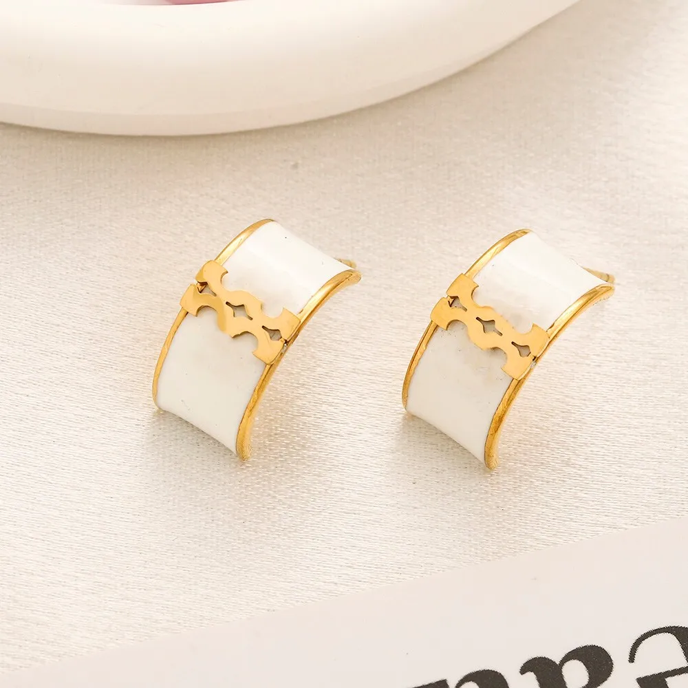 Womens Premium Gold arring Designer Stud Encring Luxury Brand Letter Design Actioner Actioner Jewelry Actors for Men Gold Hoop Accoring Ohrringe Obing Party