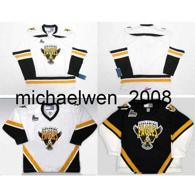 Weng Wholesale dostosuj qmjhl Cape Breton Screaming Eagles Jersey Mens Womens Kids Custom No. No.