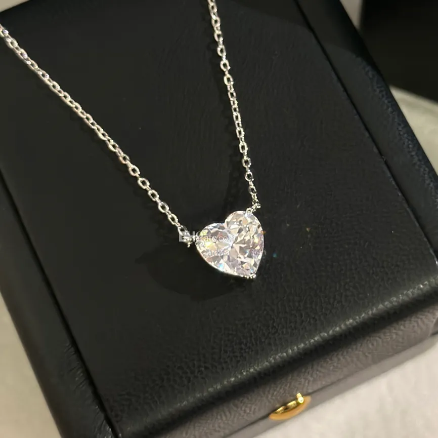 GRAFE ketting voor vrouw ontwerper Peach Heart Cut Diamond sieraden officiële reproducties 925 zilveren Europese maat cadeau voor vriendin met doos 018