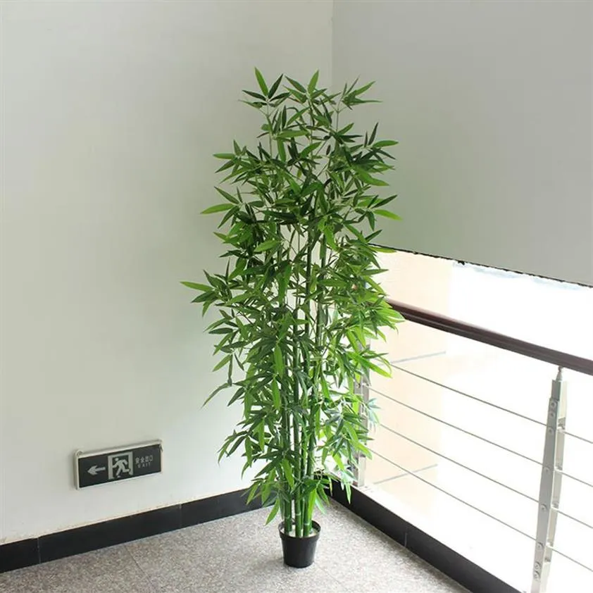 Bambu artificial 6 peças 150cm 180cm bambu falso sem vaso vegetação escritório sala de estar decoração planta falsa 237V