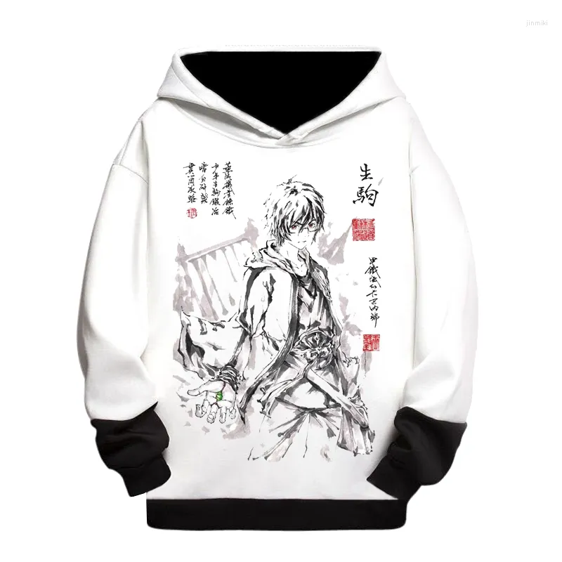 Men's Hoodies Men Women Spring Autumn Anime KABANERI OF THE IRON Hoodie Ink Wash Painting Casual Tops