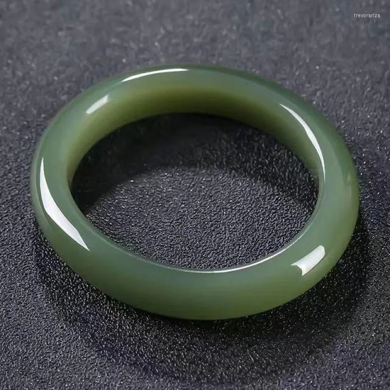 Bangle Clearwater Green Jades Kvinnor Fina smycken äkta kinesiska Hetian Nephrite Armband Bangles för flickvän Mamma gåvor