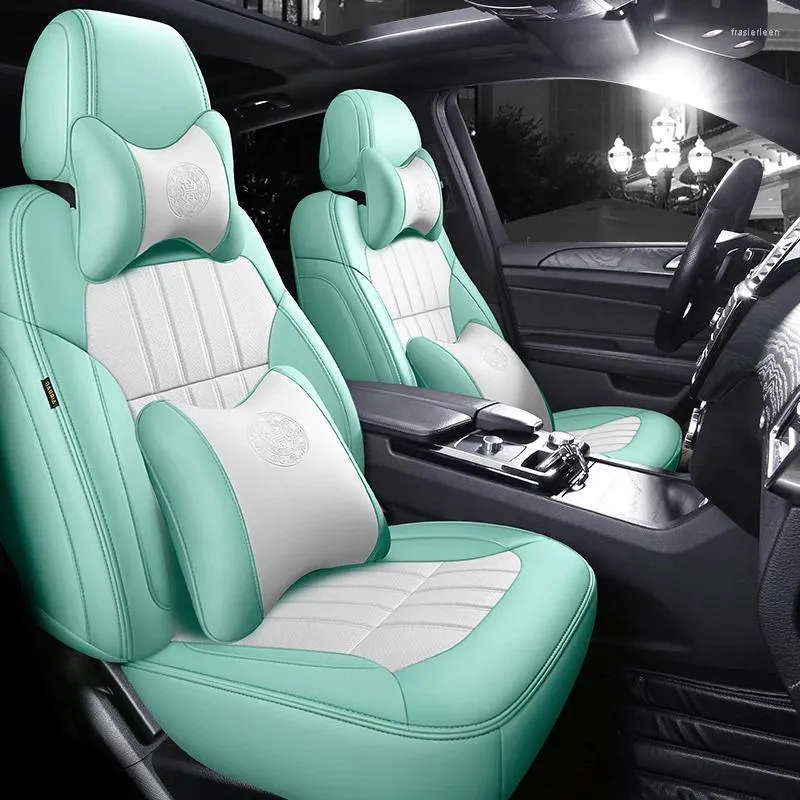 مغطاة مقعد السيارة مخصص Nappa Leather مجموعة كاملة ل W205 2014 2023 الملحقات الداخلية المقاومة للماء