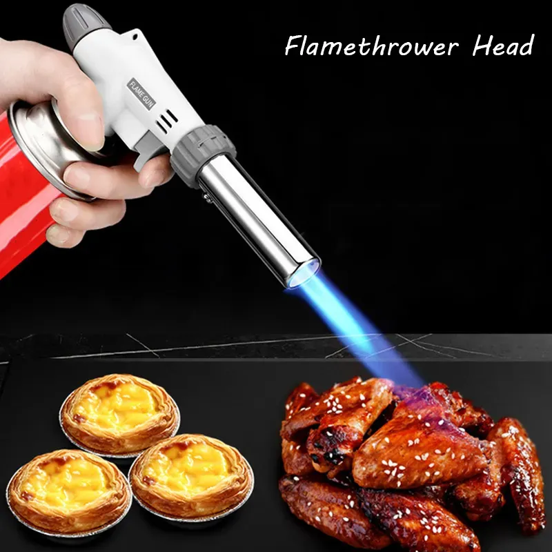 Fackel Kochen Selbstzündung Butangas Schweißbrenner Schweißgasbrenner Flamme Gasbrenner Flammenpistole Schlag für BBQ Camping Kochen