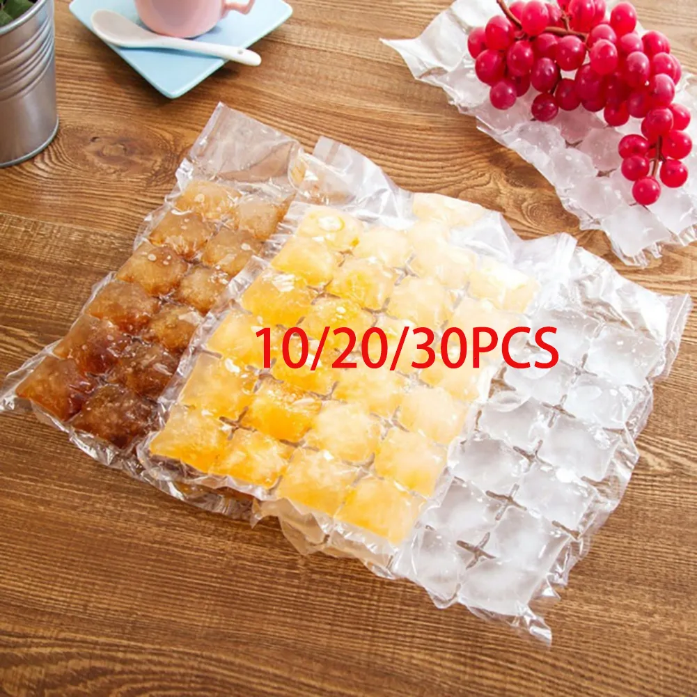 Dondurma aletleri 10 20 30pcs Tek kullanımlık çantalar dondurucu yapımcı küp çanta kendi kendine mühür yapmak yaz diy içme tepsisi kalıp 230411