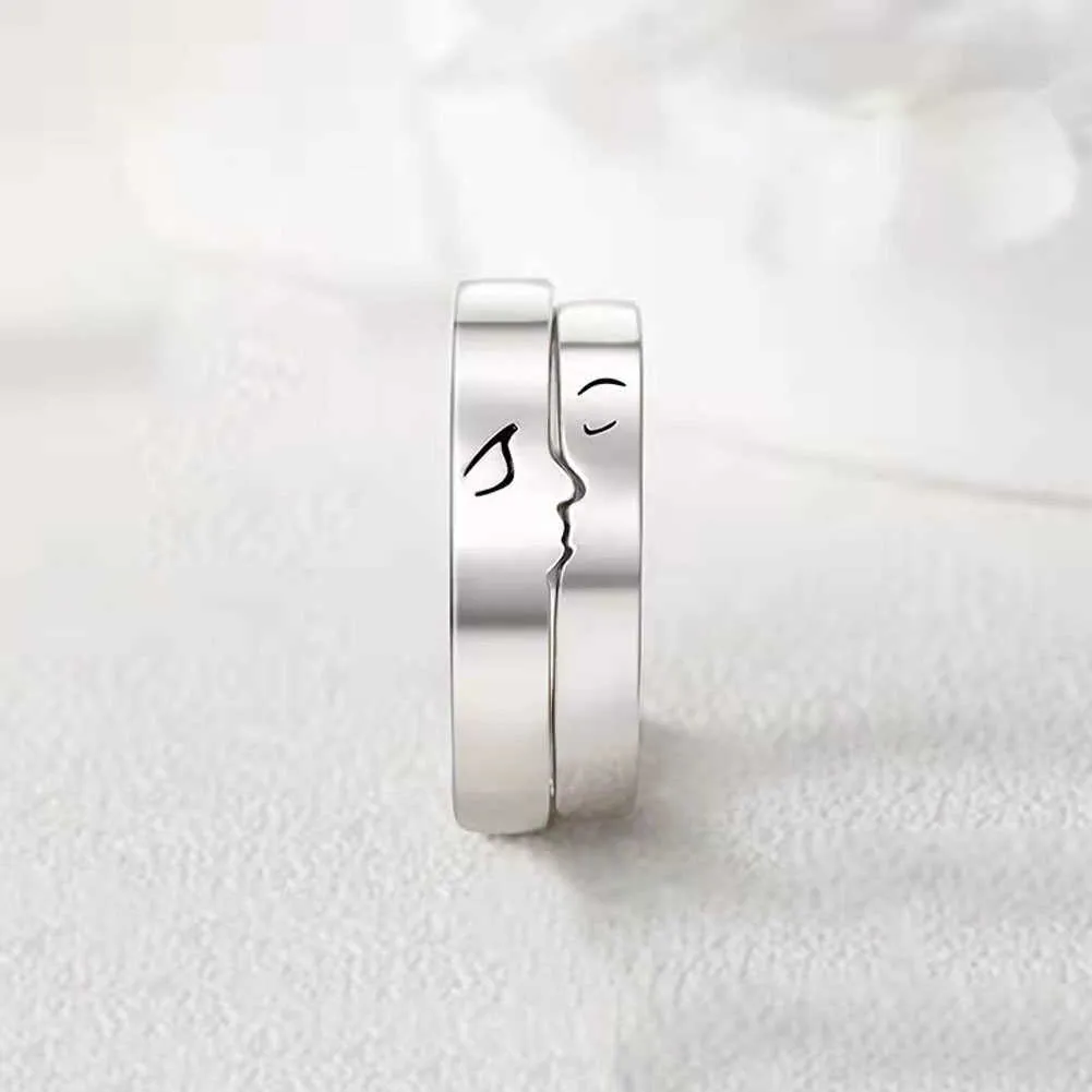 Pierścienie zespołu pasujące pierścionek para miłośników przyjaźni Pierścień Pierścień Regulowane Pierścień Zestaw miłośnicy pierścionka Pierścień Biżuteria Prezent dla kobiet mężczyzn Prezenty świąteczne P230411
