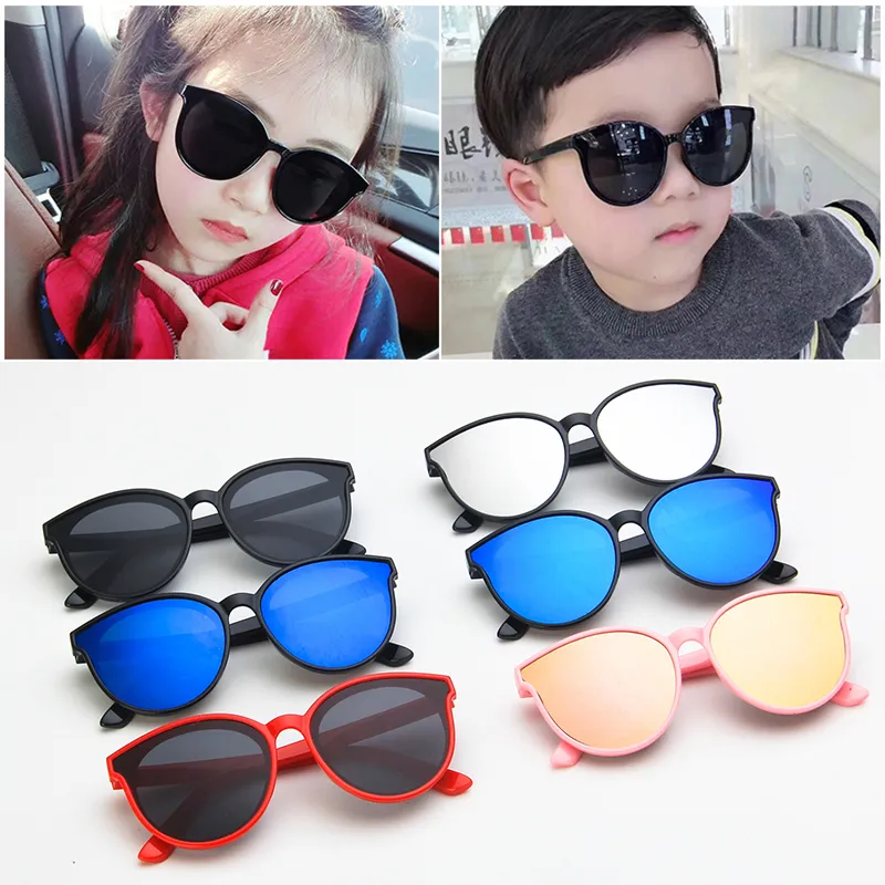 Lunettes de soleil rondes pour enfants à la mode Super Cool Lunettes de protection Garçons Filles Lunettes de soleil anti-UV 6 couleurs