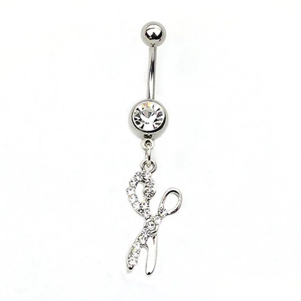 Navel Bell Button Rings D0812 sax Belly Ring Clear Color Drop Leverans smycken Body Dhgarden Otjyy