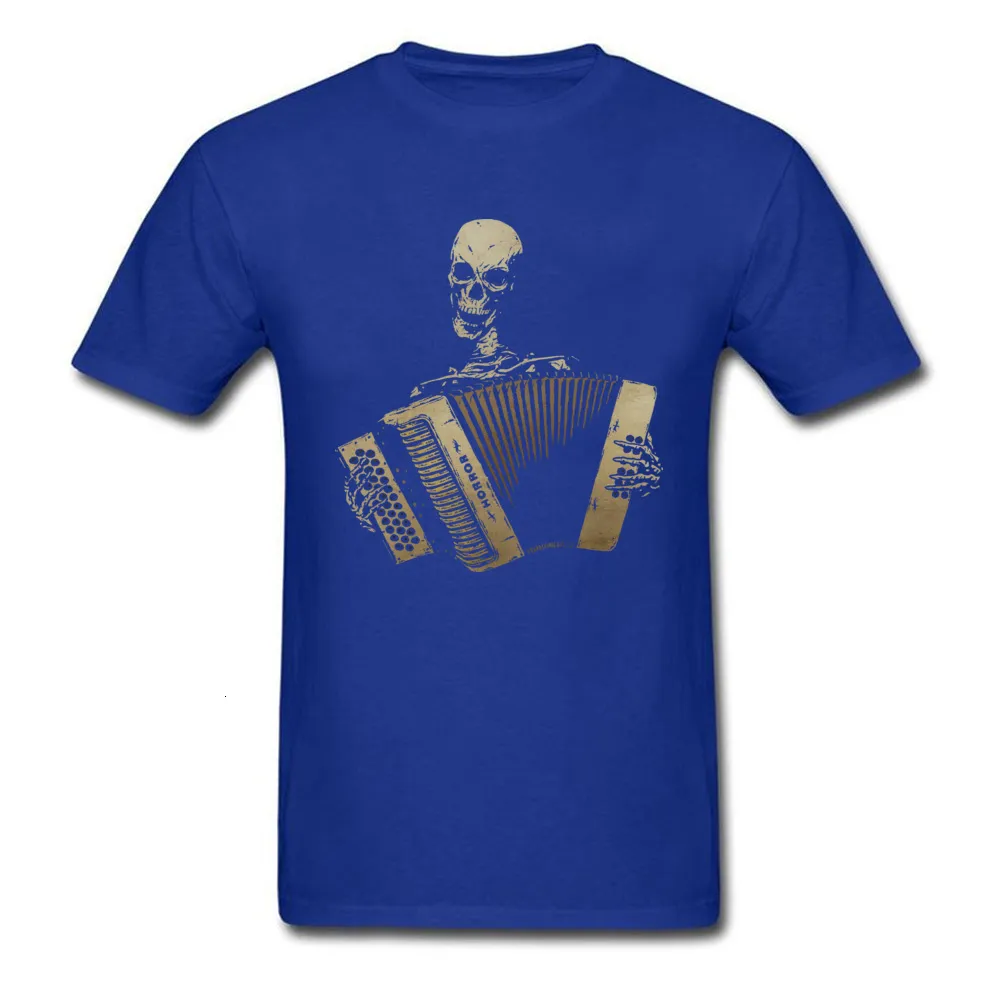 Custom T Shirts Graphic O Neck The Piano Accordion Blues 100% Cotton Men Tops Tees Slim Fit Short Sleeve Tee-Shirts The Piano Accordion Blues blue