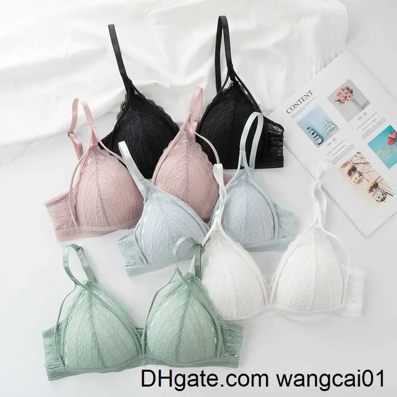 BHs mit floraler Spitze für Frauen, sexy Dessous, Schönheitsrücken, tiefes V, Bratte, drahtfrei, dünne Unterwäsche, Push-Up-BH, Fa-Büstenhalter 4113