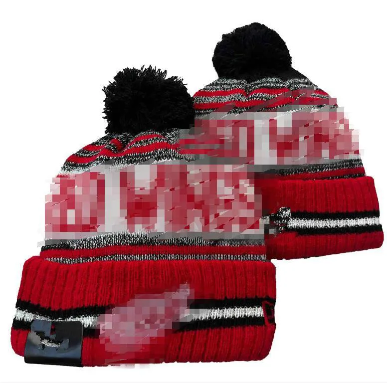 Erkek Kapaklar Detroid Kırmızı Beanies Kanatları Beanie Şapkalar 32 Takımın Tümü Örtü Kelepçeli Pom Çizgili Kenar Hattı Sıcak ABD Kolej Spor Örgü Şapka Kapağı Kadınlar İçin
