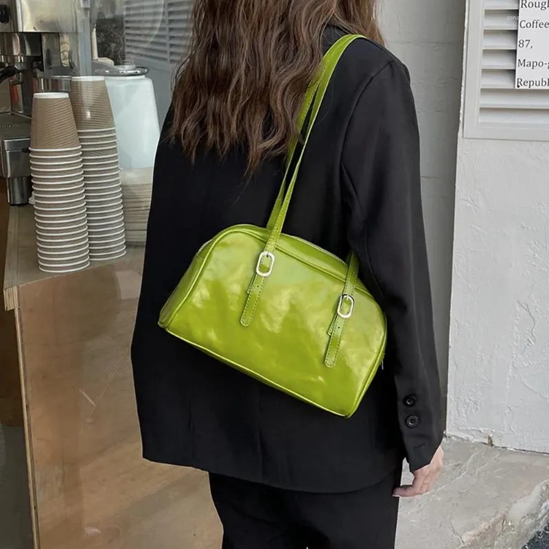 Sacs de soirée en cuir PU femmes sac à bandoulière grande capacité petit sac à main couleur unie sous les bras sangle réglable femme décontracté