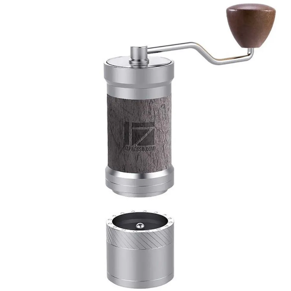 1Zpresso JE Plus Manual Coffee Grinder Aluminium Burr Rostfritt stål Justerbar Bean Mill Mini Milling 35G 210609271V