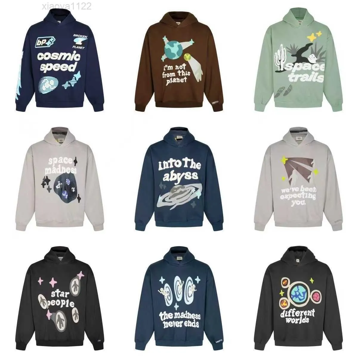 2023broken planet hombres sudadera con capucha sudaderas con capucha para hombre sudaderas con capucha de diseño traje de moda de lujo sudadera de algodón puro con letras impresas amantes misma ropa S-5XL