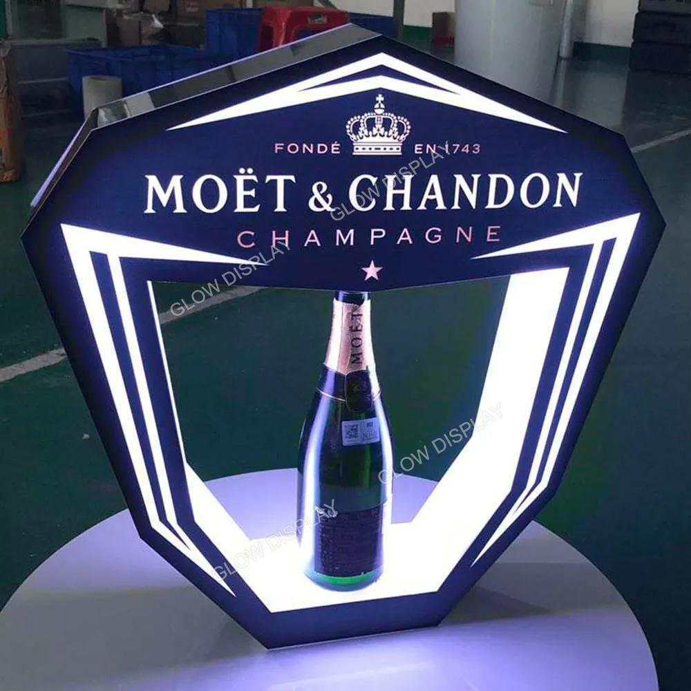 Présentateur de bouteille de Champagne Moet à LED, glorificateur de vin, whisky, Vodka, Tequila, affichage pour discothèque, événements de mariage