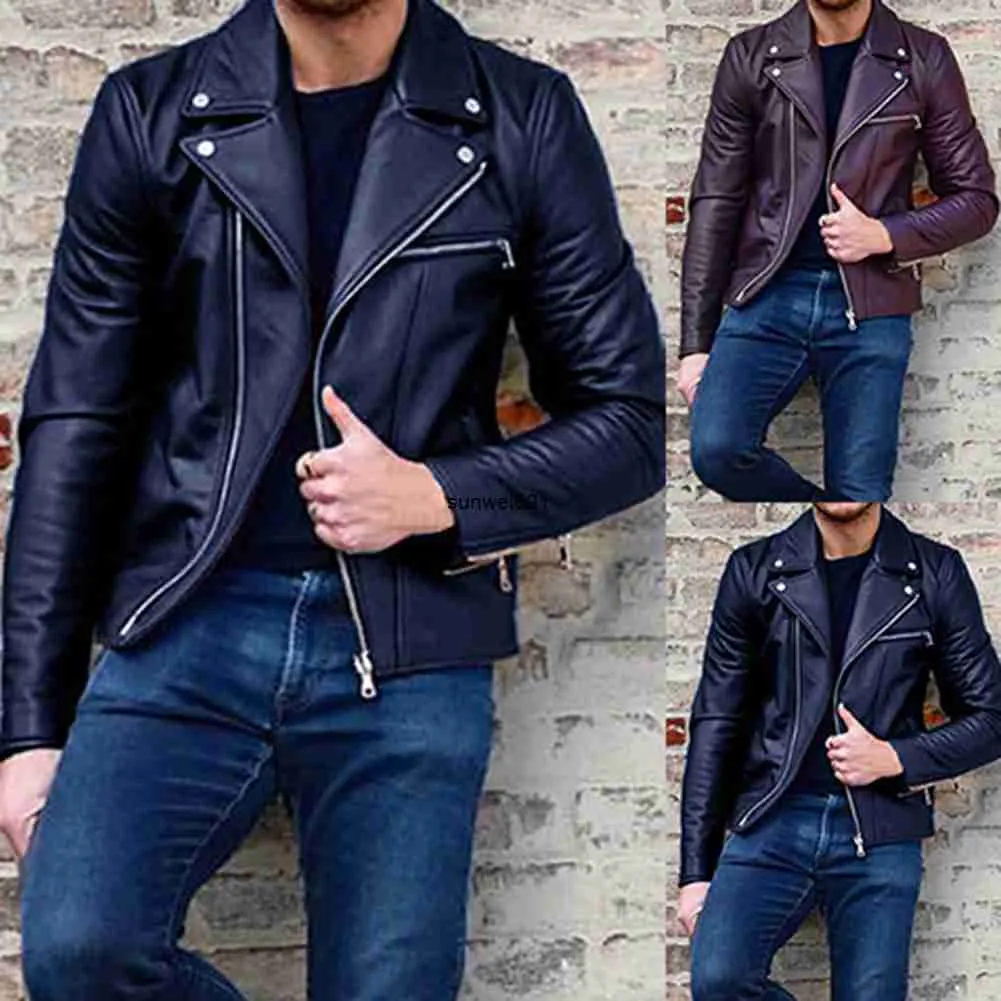 Homens falso inverno veste cuir homme casacos masculino quente hip popping couro deri ceket bombardeiro jaqueta lzhw