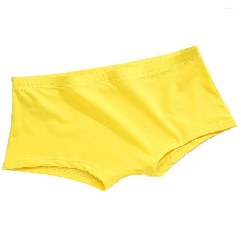 Mutande Uomo Boxer in cotone Pantaloncini a vita bassa Morbidi e comodi Slip rigonfi Intimo Tinta unita Comodo Traspirante Leggero