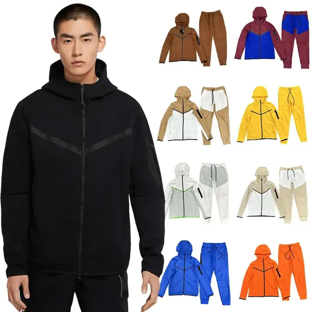 2023 Designers Grossos Tech Fleeces Calças Mens Hoodies Jaquetas Inverno Moda Treinamento Esportes Espaço Calças de Algodão Hoodys Joggers Jaqueta Techfleeces