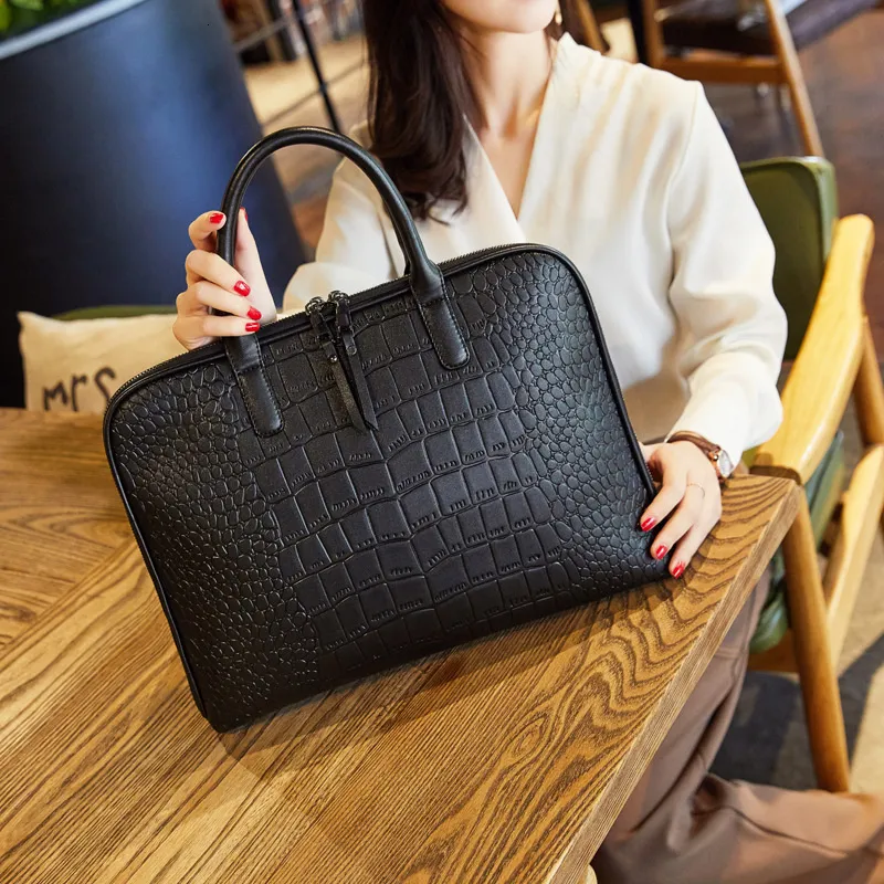 Evening Bags 2023 Women s Office Handbag Female Leather Shoulder Bag Ladies Hand For Women Business Briefcases Girls Laptop Bolsos Mujer 230410