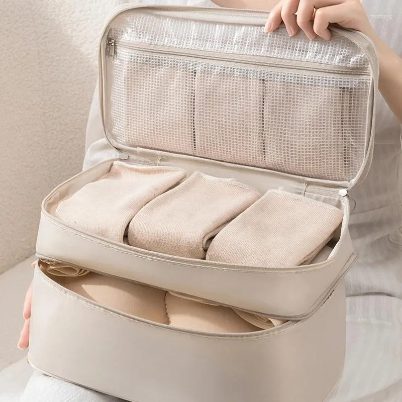 Oxford Travel Storage Bag Bra Underwear Bag Organizer Box Toiletry Cosmetic  Case 