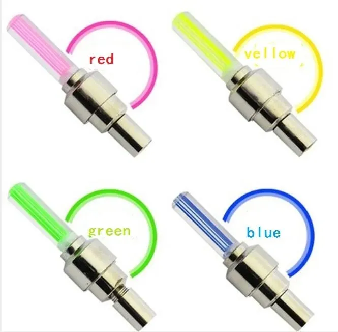 4 colors Firefly gas nozzle lights Spoke LED Wheel Valve Stem Cap Tire Motion Neon Light Lamp For Bike Bicycle Car Motorcycle lamp