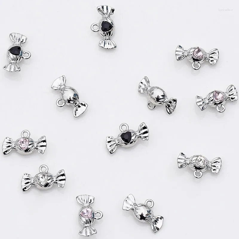 매력 10pcs 18x10mm 귀걸이 팔찌 목걸이를위한 입체 캔디 펜던트 DIY 액세서리 제작 보석 제작