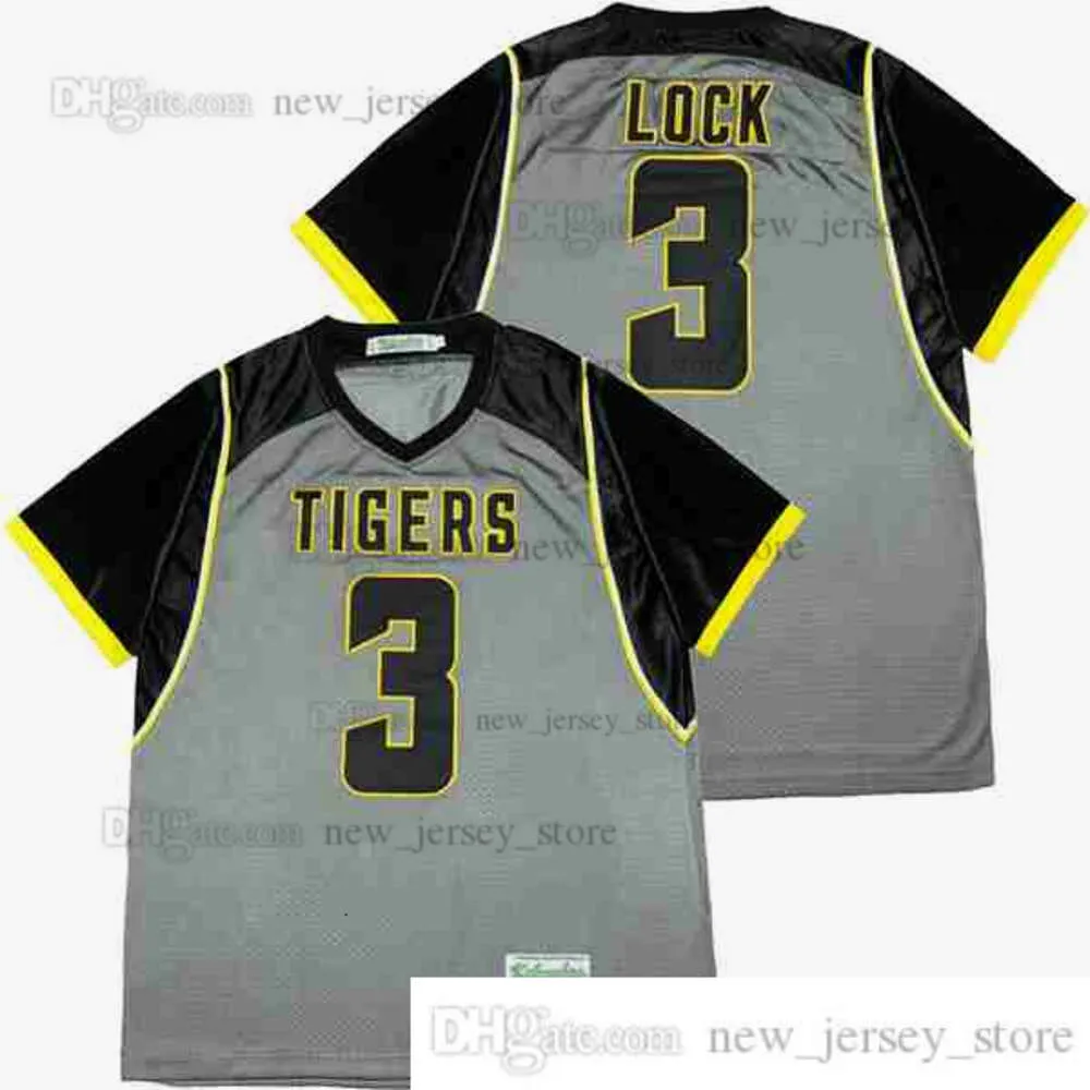 DIY Design Retro Movie Drew Lock #3 High School Jersey Custom Sched College Football Jerseys