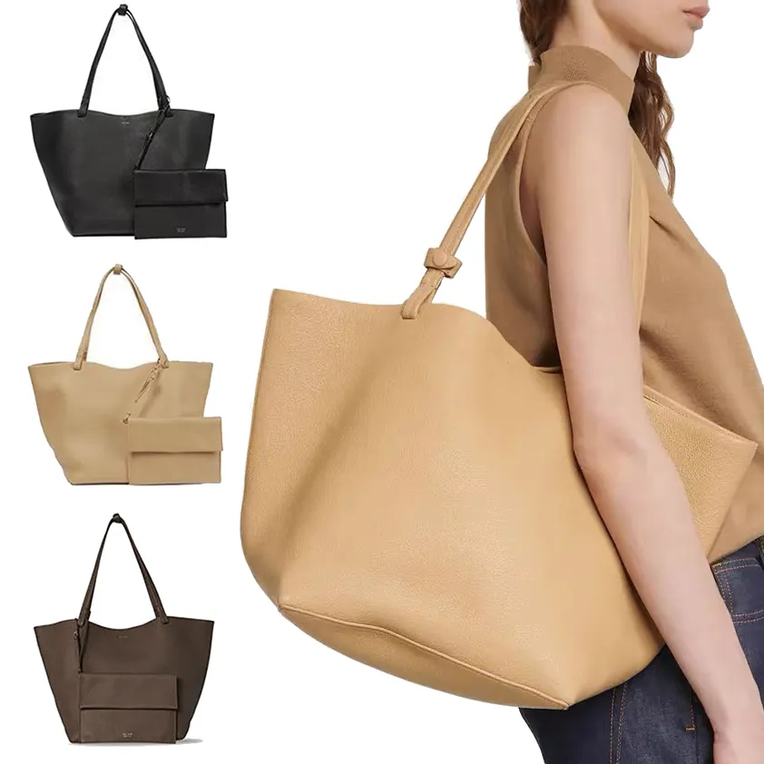 良品✨THE ROW carry-all tote ハンドバッグ レザー 茶色 バッグ