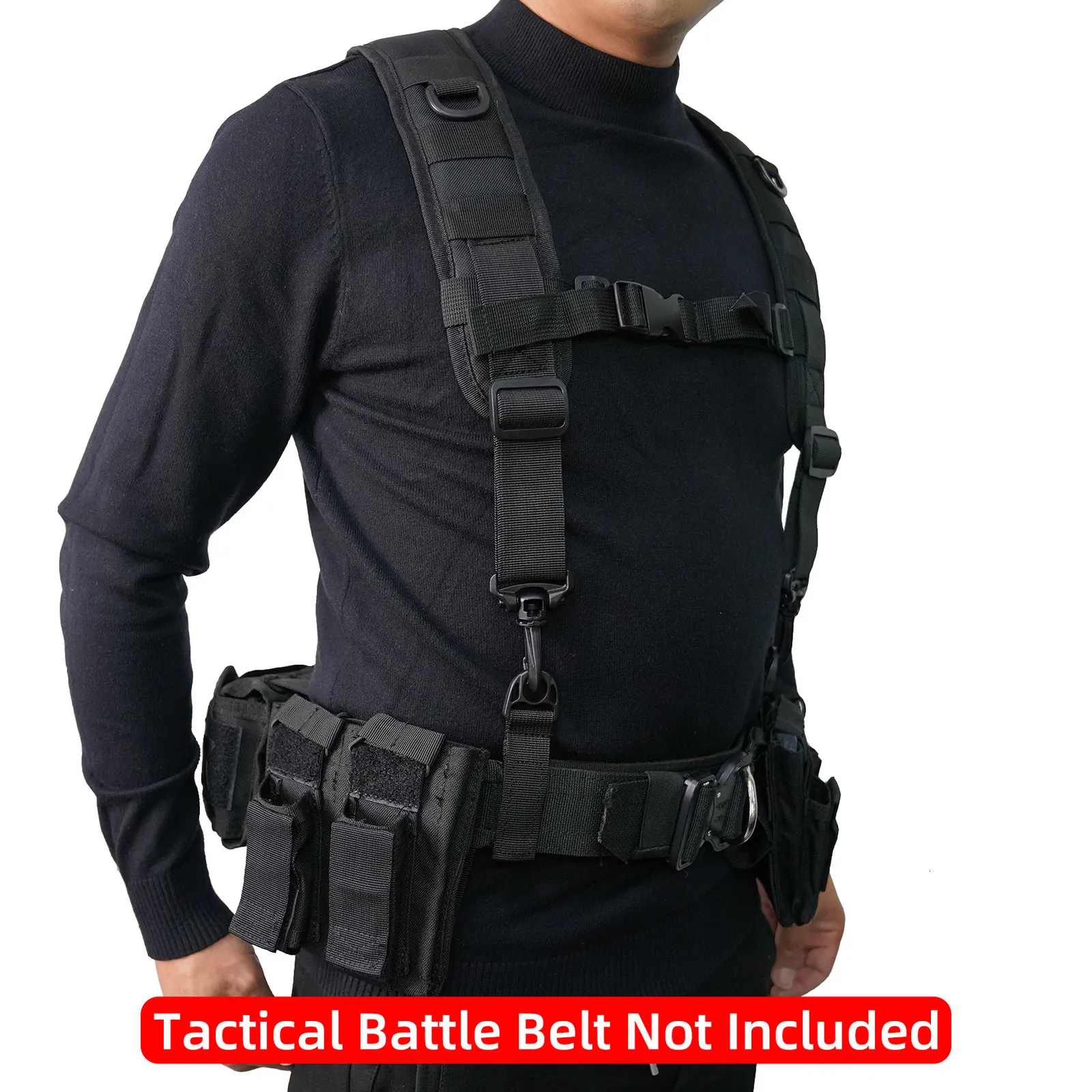 Duty top belt suspenders