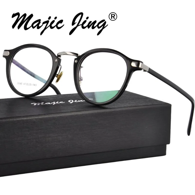 Okulary przeciwsłoneczne ramy Magic Jing ze stali nierdzewnej Rx Optyczne okulary okulary okulary okulary recepty okulary recepty GM3048 moda